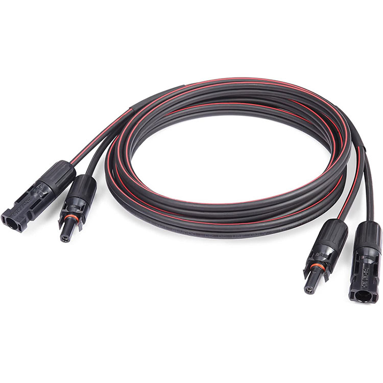 30Ft ریڈ اور بلیک ٹوئن کور سولر کیبل 10AWG