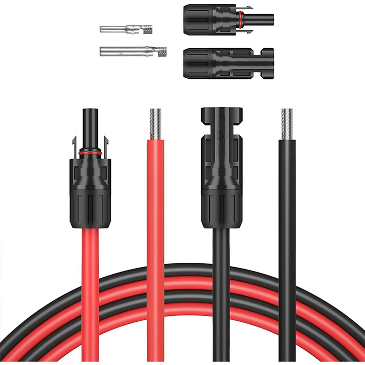5 فٹ 10AWG سولر وائر ون اینڈ بیئر ون اینڈ کنیکٹر