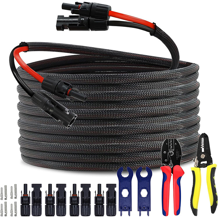 کمرشل روف ٹاپ PV Array 10AWG کنکشن وائر 50FT